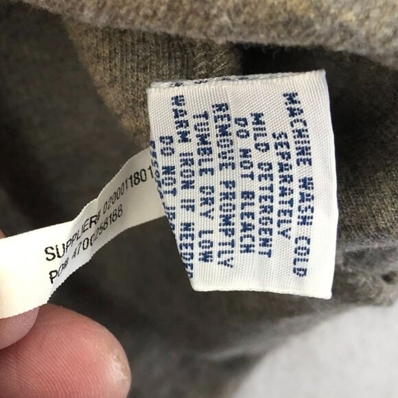 Polo Ralph Lauren Mens Sweater Large Long Sleeve Quarter-Zip Pullover Brown Knit - Picture 8 of 10